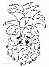 Printable Pineapple Coloring Pages For Kids sketch template