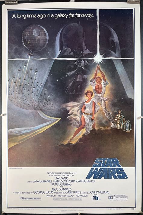 STAR WARS, Original Rolled Style A First Printing Movie Poster - RARE ...