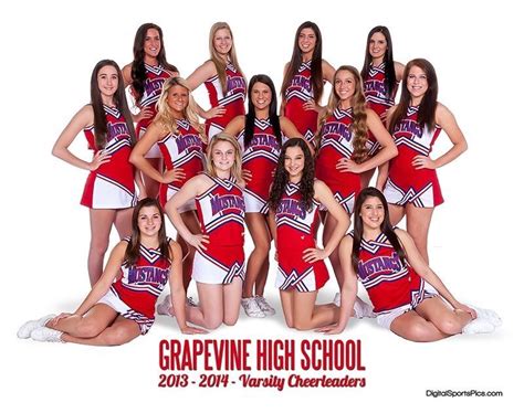 Grapevine High School Cheerleaders (2013-2014) Cheer Team Poses ...