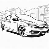 Desenho 15 de Carro Honda Para Colorir sketch template