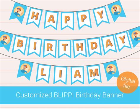 Blippi Birthday Banner Blippi Birthday Party Blippi Party | Etsy | Birthday banner, Birthday ...