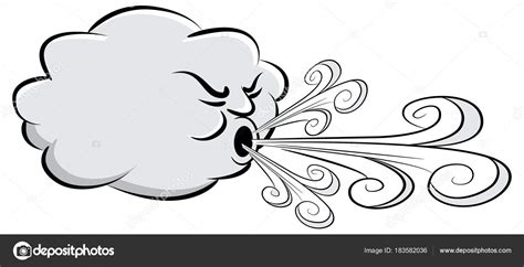 Windy Day Cloud Blowing Wind — Stock Vector © cteconsulting #183582036