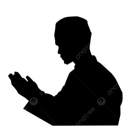 Silhouette Of A Muslim Man Praying Vector, Silhouette Muslim, Muslim Praying, Prayer PNG and ...