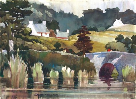 Irish Countryside - Don O'Neill Watercolor Watercolor Artists, Watercolor Landscape, Watercolor ...