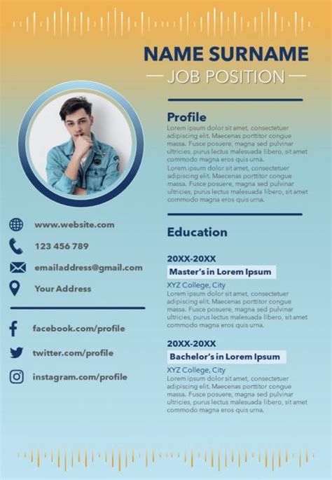 Modern Resume Powerpoint Template To Introduce Yourself | PowerPoint ...