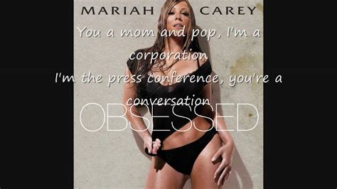 Mariah Carey Obsessed Remix With Lyrics - YouTube