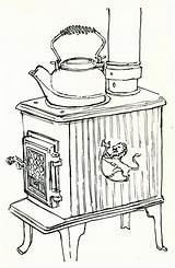 Wood Burning Stove Coloring Pages Sketch Page sketch template