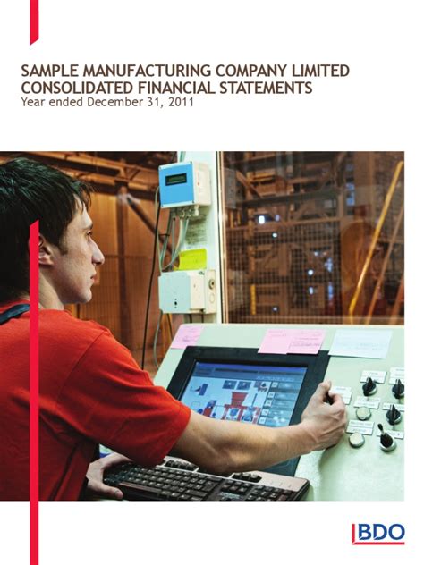 Sample Manufacturing Company Consolidated Financial Statements | PDF ...