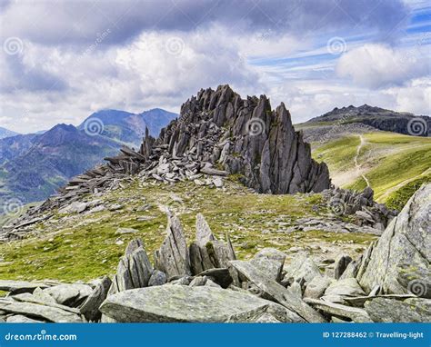 Castle of the Winds Snowdonia National Park Wales UK Stock Photo ...