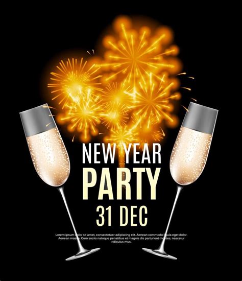 Happy New Year Party 31 December Poster Vector Illustration 2823991 ...