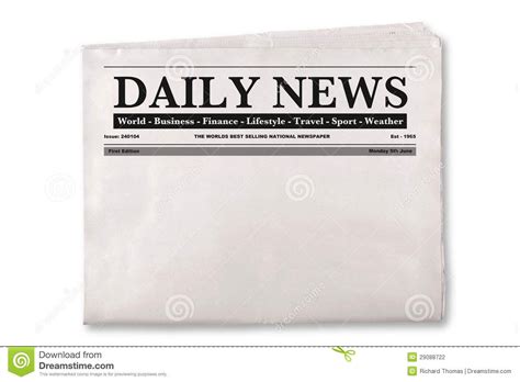 Blank Daily Newspaper in 2022 | Blank newspaper, Newspaper, Newspaper template