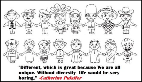 multicultural diversity and quote coloring pages