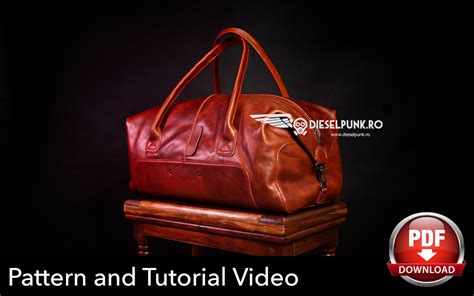 Duffel Bag Pattern Leather DIY Pdf Download Gym Bag Video Tutorial - Etsy