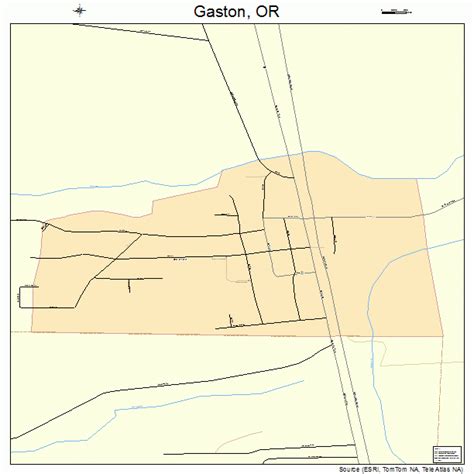 Gaston Oregon Street Map 4128100