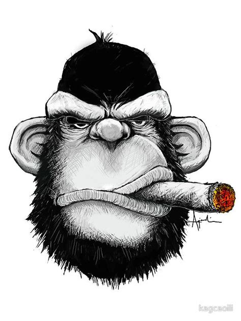 Cigar Monkey by kagcaoili | Monkey art, Cigar art, Art prints