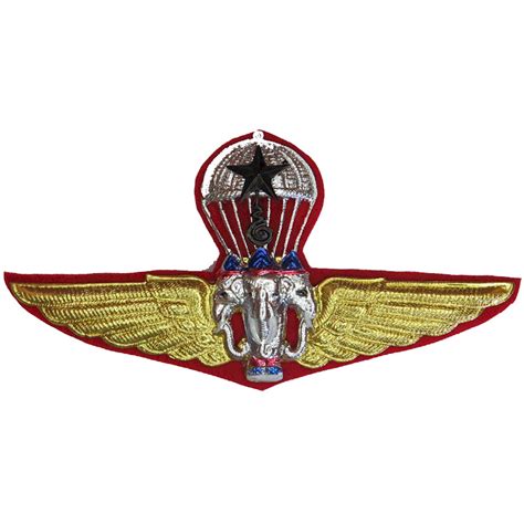 Thailand Army Senior Parachute Wings Parachute jump wings or badge