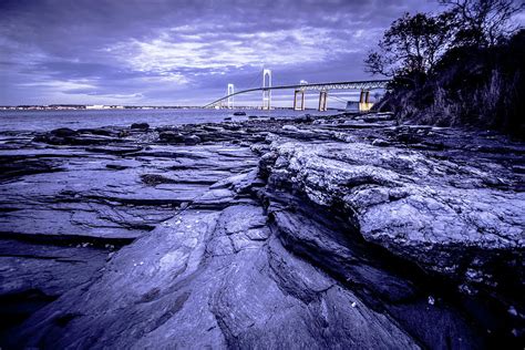 Newport Bridge connecting newport and jamestown at sunrise Photograph ...