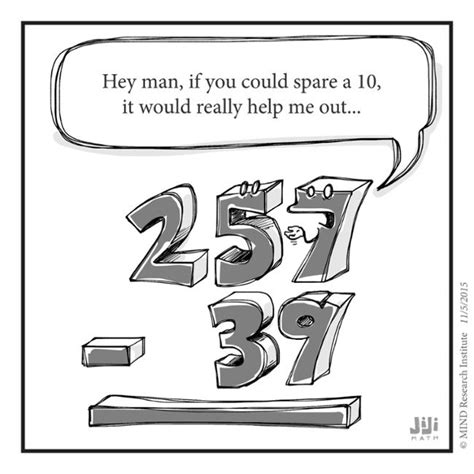 Subtraction Math Cartoon: Off the Number Line