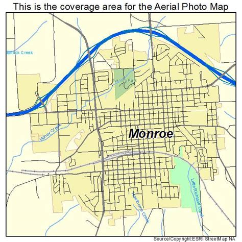 Aerial Photography Map of Monroe, WI Wisconsin