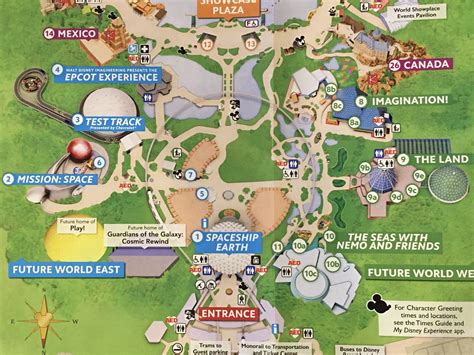 Printable Map Of Epcot