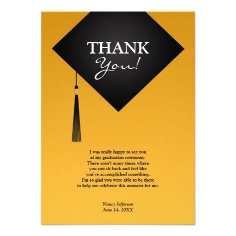 Thank You Card Ideas For Graduation Money