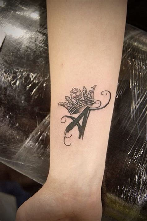 tattoo letter a with crown 08.12.2019 №033 -tattoo crown- tattoovalue.net - tattoovalue.net