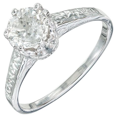 One Carat Diamond Platinum Ring For Sale at 1stDibs