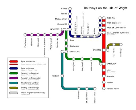 Island line train /rail maps