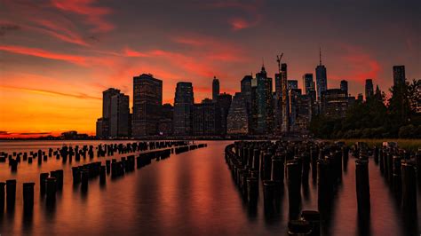 3840x2160 Resolution New York Sunset 4K Wallpaper - Wallpapers Den