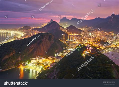 Night View Of Rio De Janeiro, Brazil Stock Photo 346218476 : Shutterstock