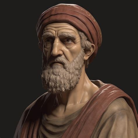 An artistic interpretation of a portrait of Pythagoras the renowned ancient Greek philosopher ...