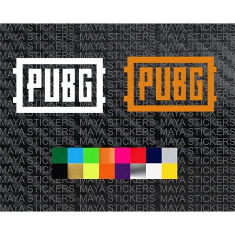 PUBG logo stickers for cars, bikes, laptops, computers