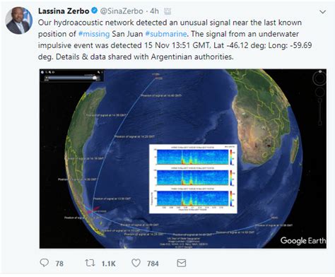 Explosion Recorded Near Argentine Submarine