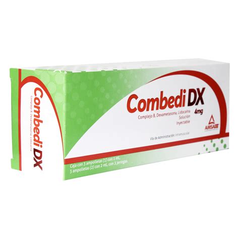 Combedi DX (Complejo B - Dexametasona - Lidocaína) 4mg