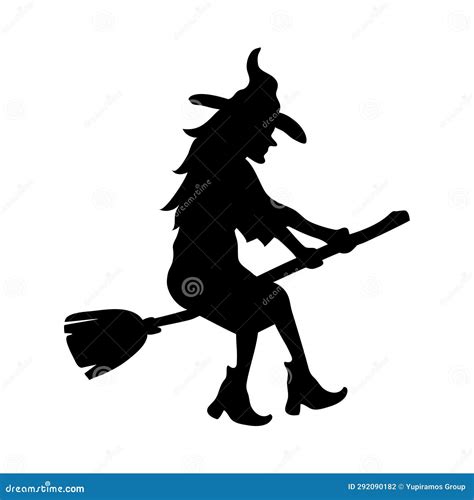 Halloween witch silhouette stock illustration. Illustration of horror ...