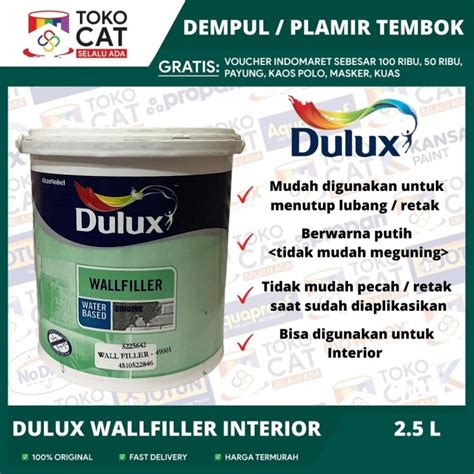 Jual Dulux Wallfiller Plamur /Plamir Tembok /Dempul Interior 3,5 KG Galon - Kota Bekasi - Toko ...