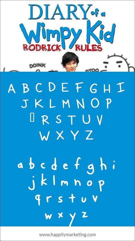 Diary of a Wimpy Kid Font | Kid fonts, Wimpy kid, Letters for kids