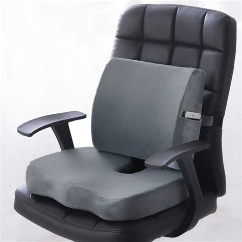 Premium Memory Foam Seat Cushion Lumbar Back Support Orthoped Home Car ...