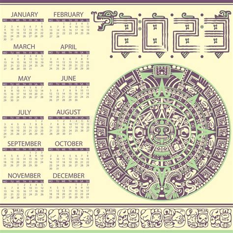 Mayan calendar stock vector. Illustration of mystery - 28794215