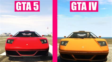 GTA 5 vs GTA 4 : Cars Comparison Evolution - YouTube