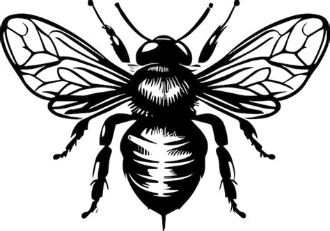 Premium Vector | Honey bee logo monochrome design style