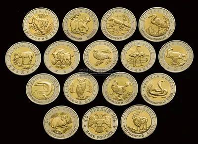 15 color animal series Russian coins commemorative coins Foreign gold and silver coins Coin ...