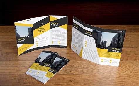 Free Trifold Brochure Mockups | Mockuptree