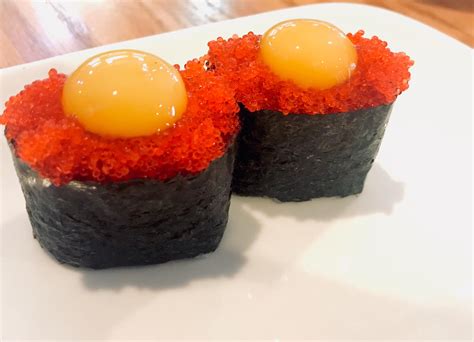 Tobiko with quail egg. Fujiyama, Boise. [OC] : r/FoodPorn