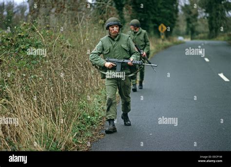 REPUBLIC OF IRELAND, COUNTY DONEGAL-NOVEMBER 1985. Irish Army on the Stock Photo, Royalty Free ...