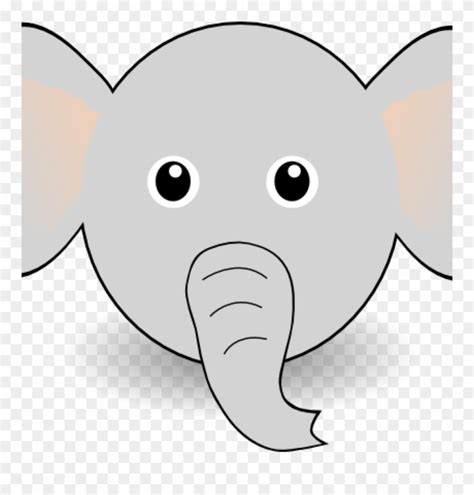 Elephant Face Clipart Free Printable Elephant Template - Png Download ...