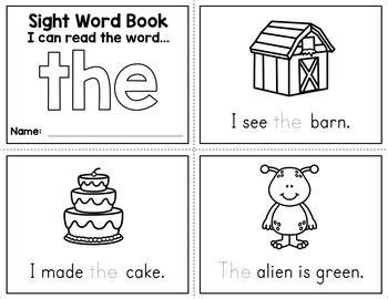 Sight Word Mini Books - Free | Preschool sight words, Sight words, Sight word readers