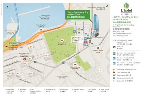 Causeway bay map - Hong Kong causeway bay map (China)