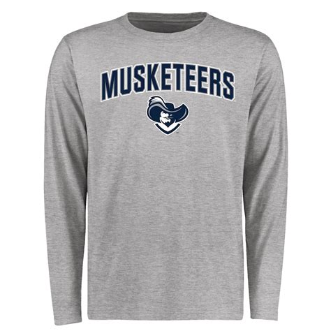 Xavier Musketeers Ash Proud Mascot Long Sleeve T-Shirt