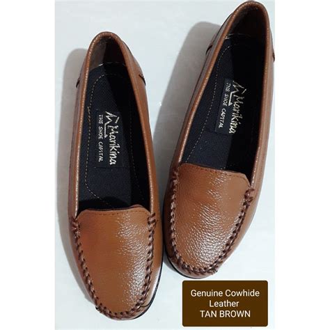 Marikina Made Genuine Cow Leather Loafer Shoes for Women/Topsider/Boat ...